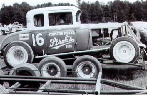 Whittemore Speedway - 1966 16 Rick Zettle 46 Bob Kingen From Ron Hourigan (newer photo)